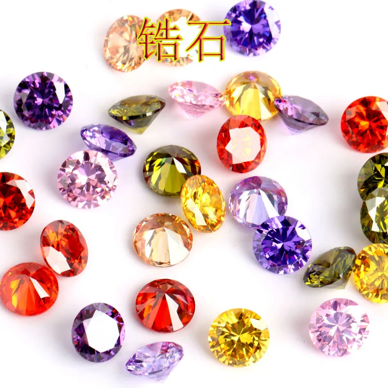 

Top quality Multicolour round Natural zircon,Super flash point stones,diy/Jewellery accessories 4mm/5mm/6mm/7mm/8mm/10mm/12mm