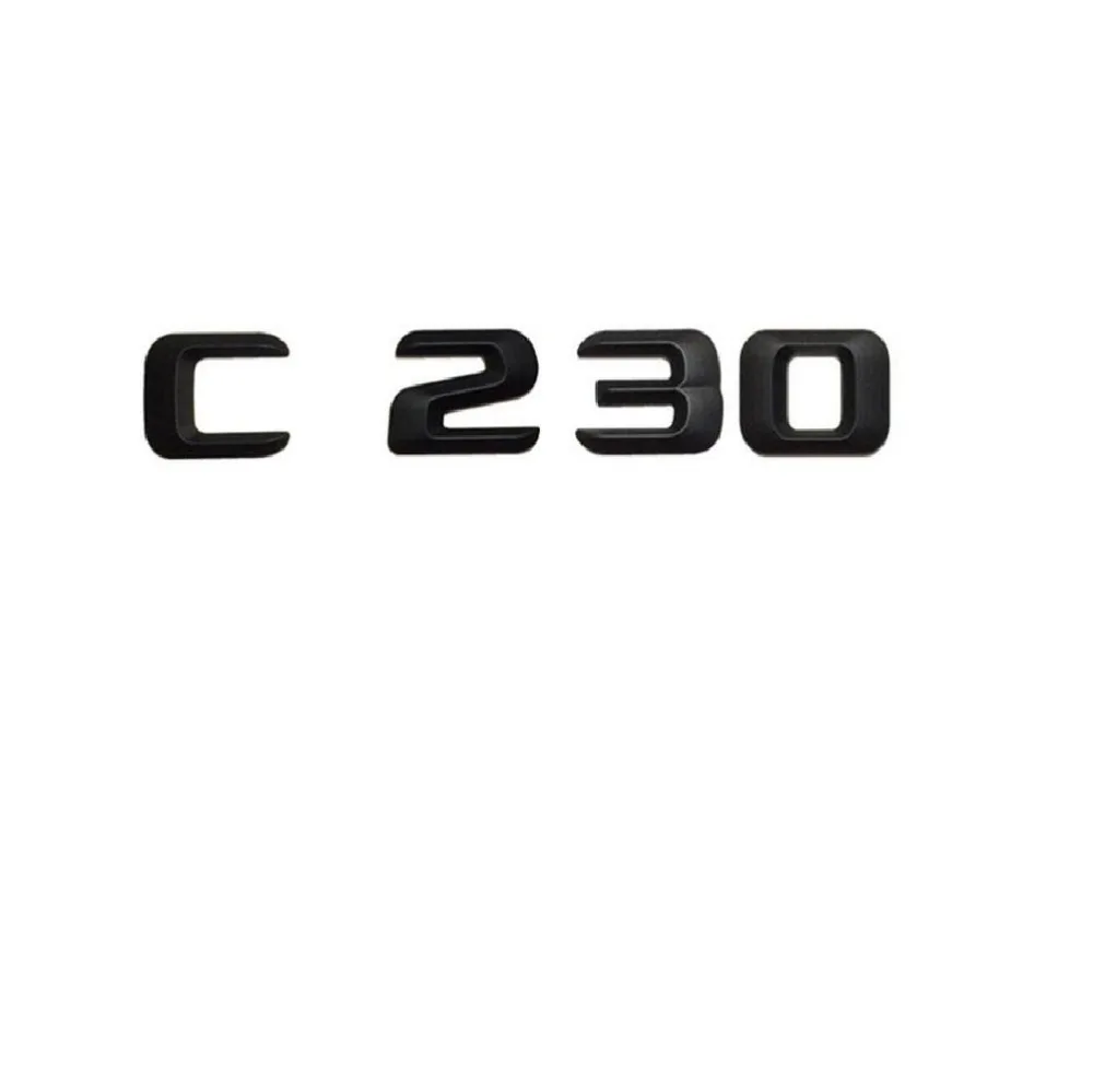 Матовый черный Автомобильный багажник с надписью C 230 наклейка номером для Mercedes
