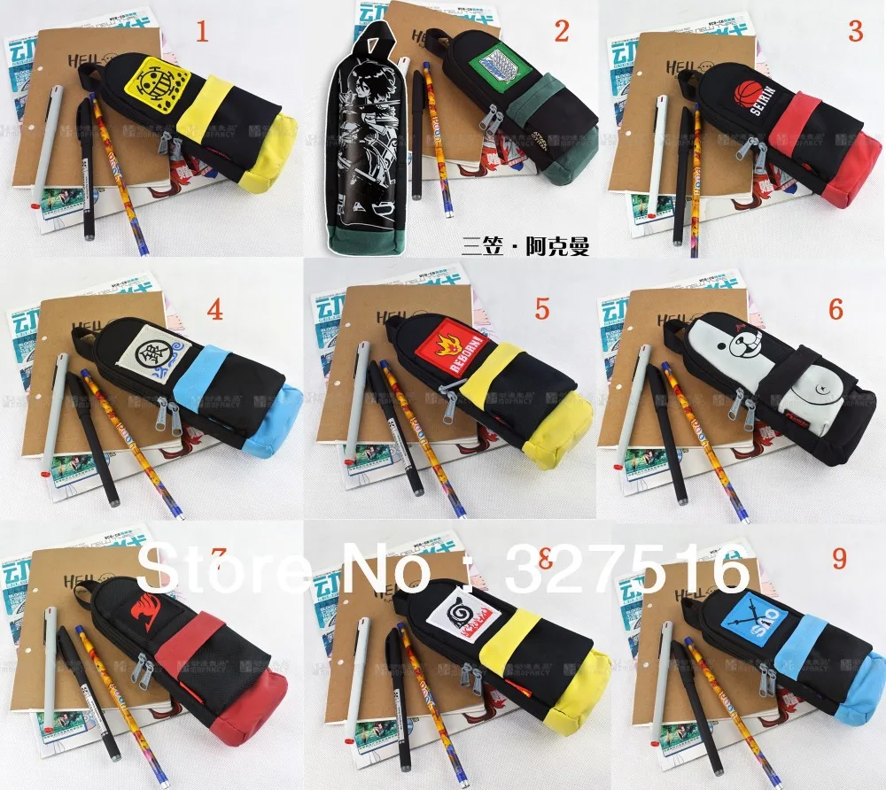 Anime school supplies Pencil Case bag Fairy Tail One Piece Anime school supplies Pencil Case bag Fairy Tail One Piece
