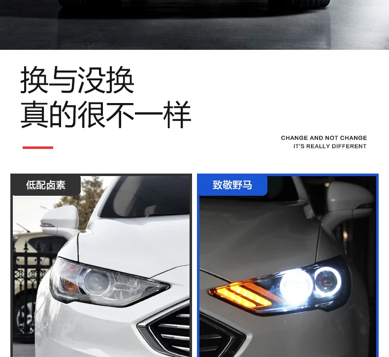 Автомобильный Стайлинг для Ford Mondeo- светодиодный налобный фонарь для нового Fusion Головной фонарь динамический сигнал поворота светодиодный DRL Bi-Xenon HID