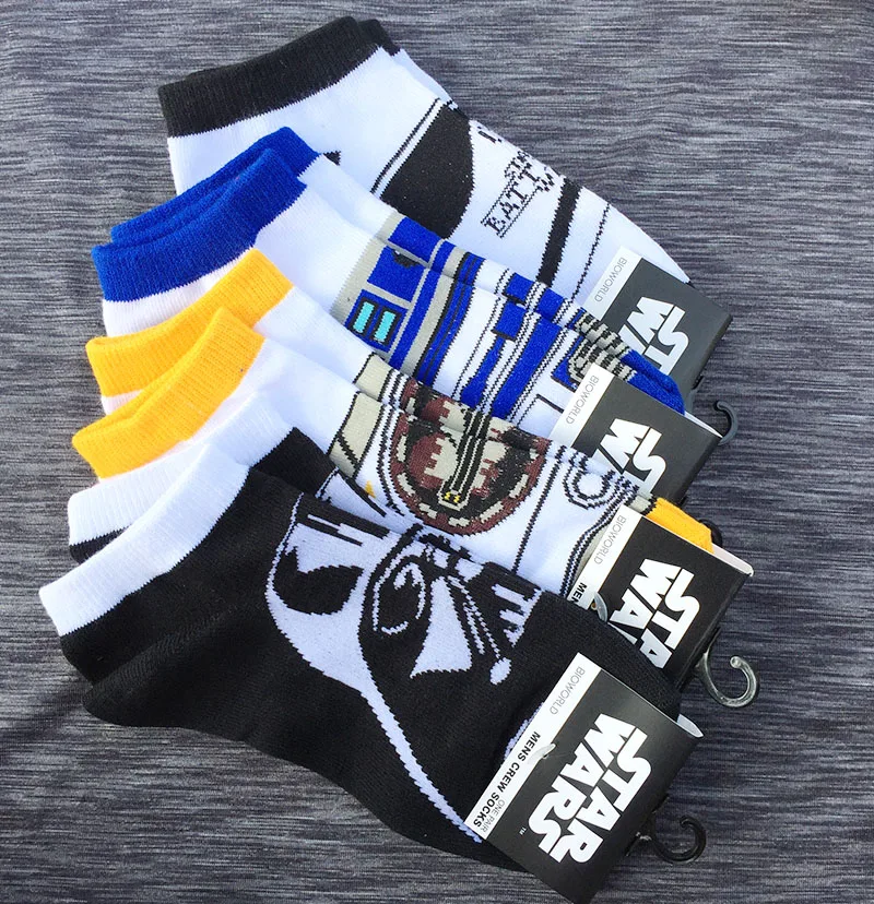 

Cute unisex Star Wars Darth Vader Stormtrooper bb8 cosplay Socks Short Cut Ankle Sock Photoreal Crew Stockings 4 design