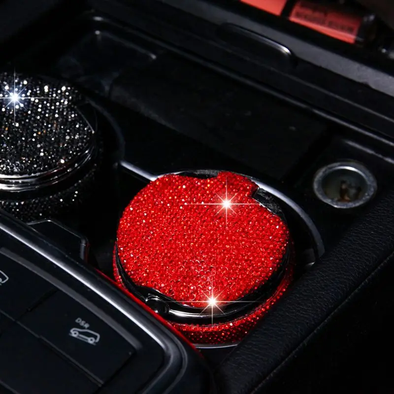 Автомобиль пепельница с синий светодиодный индикатор портативный Bling бездымного цилиндрический подстаканник для большинства транспортных средств