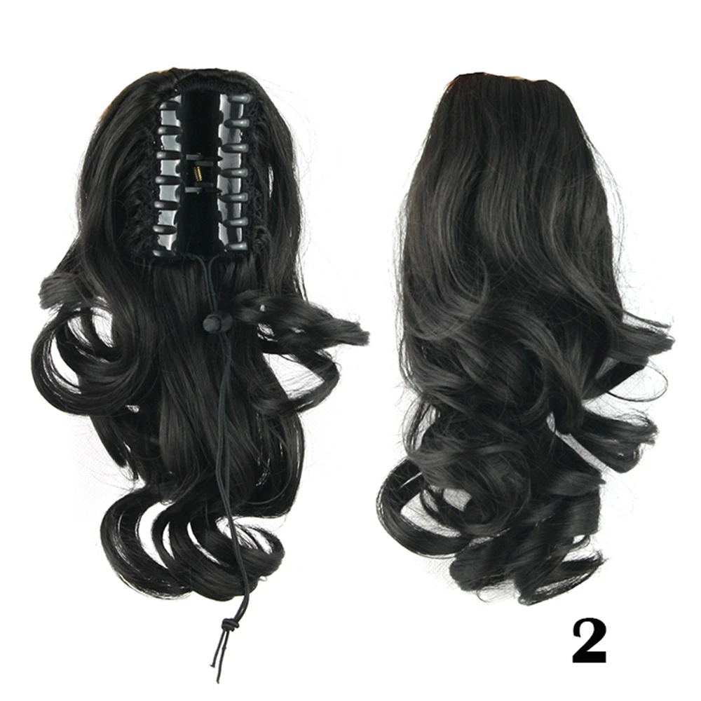 Волнистые синтетические волосы, коготь, конский хвост, маленькие накладные волосы, конский хвост, заколка, аксессуары для волос для женщин, шиньон - Цвет: T1B/613