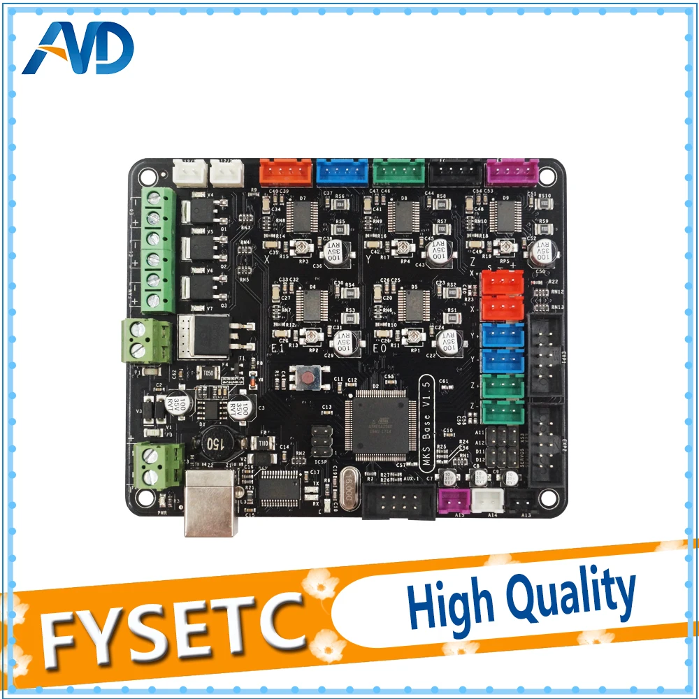 

Base V1.5 3D Printer Control Board With USB Mega 2560 R3 Motherboard Ramps1.4 + 12864 LCD Screen Controller