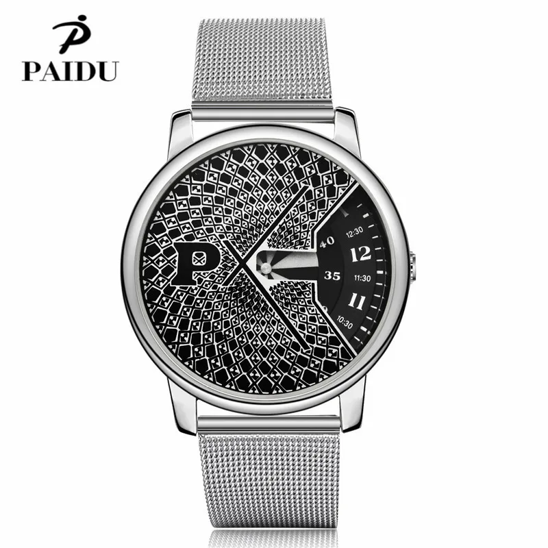 PAIDU Full Steel Watch Fashion Special Design Luxury Elegant Men Women Unisex Quartz Wristwatch Male Clock high quality relojes PAIDU Full Steel Watch Fashion Special Design Luxury Elegant Men Women Unisex Quartz Wristwatch Male Clock high quality relojes
