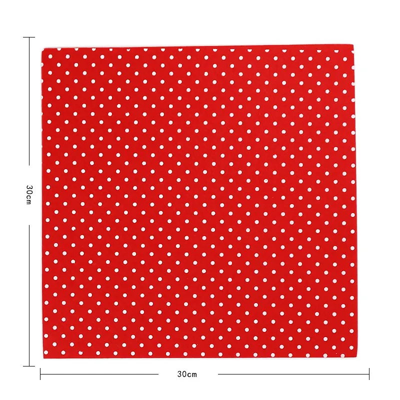 Сплошной цвет красный напечатанный войлок толщиной 1 мм полиэстер в горошек напечатанный Войлок Ткань Сделай Сам нетканый ручной работы ремесло Домашний Декор поставки