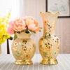 Europe Gold Ceramic Vase Home Decor Creative Design Porcelain Decorative Flower Vase For Wedding Decoration 3