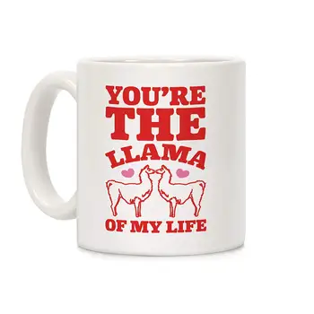 

You're The Llama of My Life White 11 Ounce Ceramic Coffee Mug