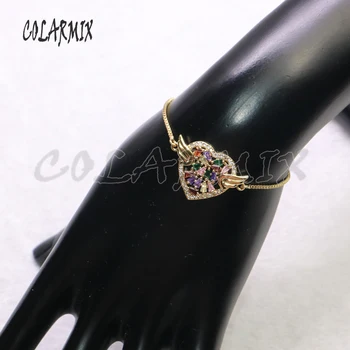 

10 pcs Rainbow crystal bracelets Rainbow heart jewelry summer colors jewelry accessories & bracelets jewelry for women 9334