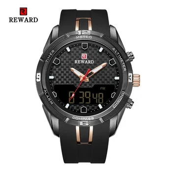 

Men's Sports Watch Waterproof LED Watch Military Top Brand Luxury Watches Silicone Double Movement Digital Electronic Clock