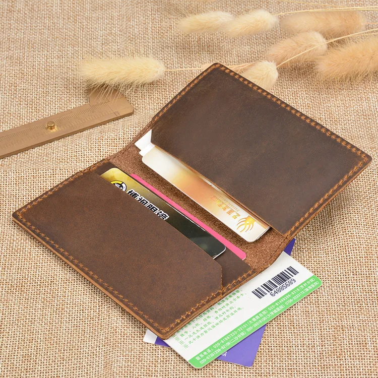 Fashion Bifold Genuine Leather Men Credit Card Wallet Driver License