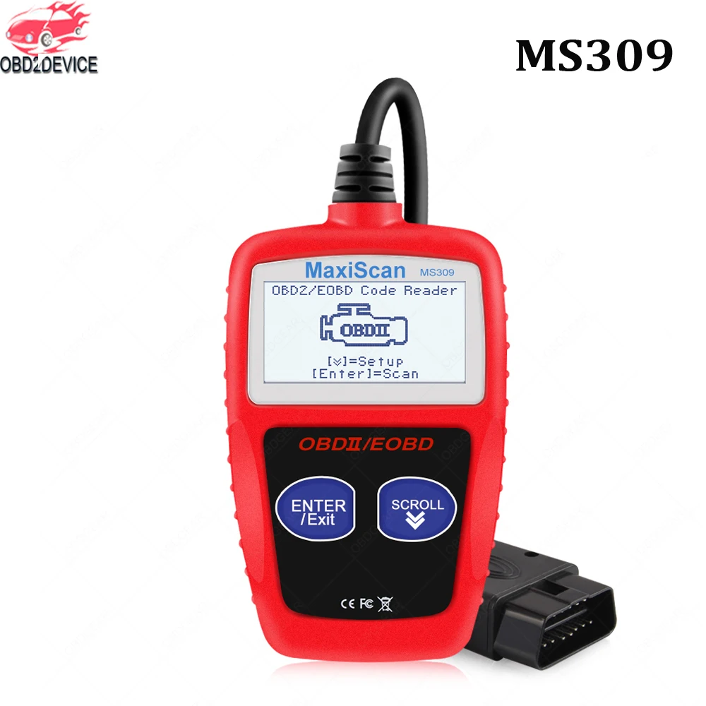 

MaxiScan MS309 Code Reader EOBD OBDII Universal Auto Fault Code Reader Scanner MS 309 Auto Diagnostic Scan Tool