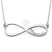 Infinity Name Necklace custom made stainless steel gift jewelry