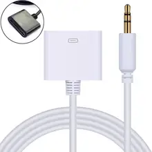 Горячий AUX кабель 3,5 мм штекер для 30-Pin Женский док-адаптер кабель для iPod iPhone