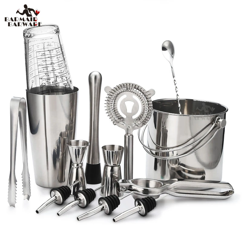 Cocktail Shaker Bar Set Stainless steel Lounge Cup Boston Cup Shaker