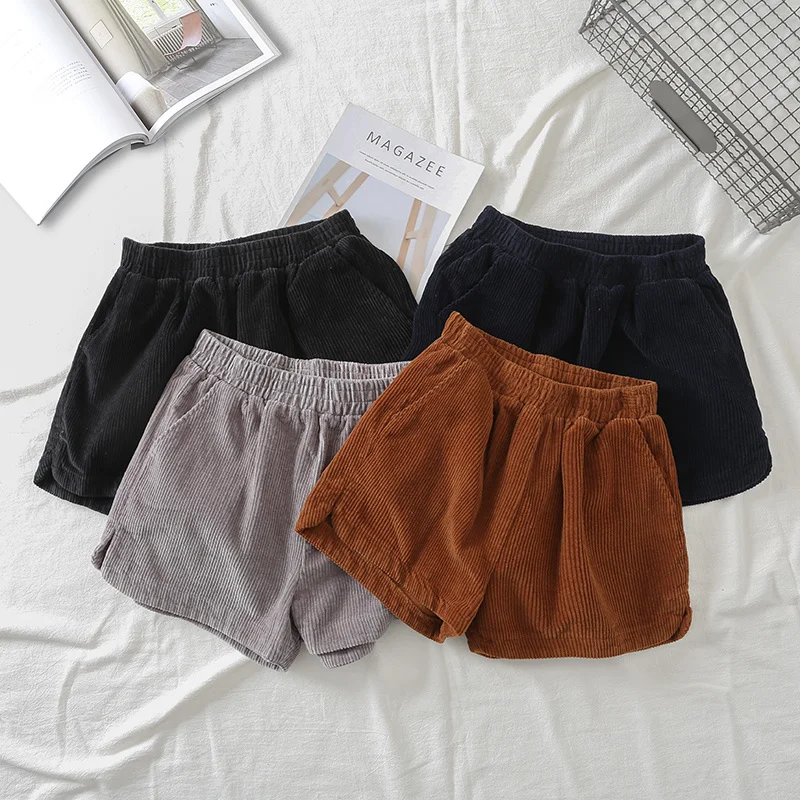 corduroy shorts womens high waisted