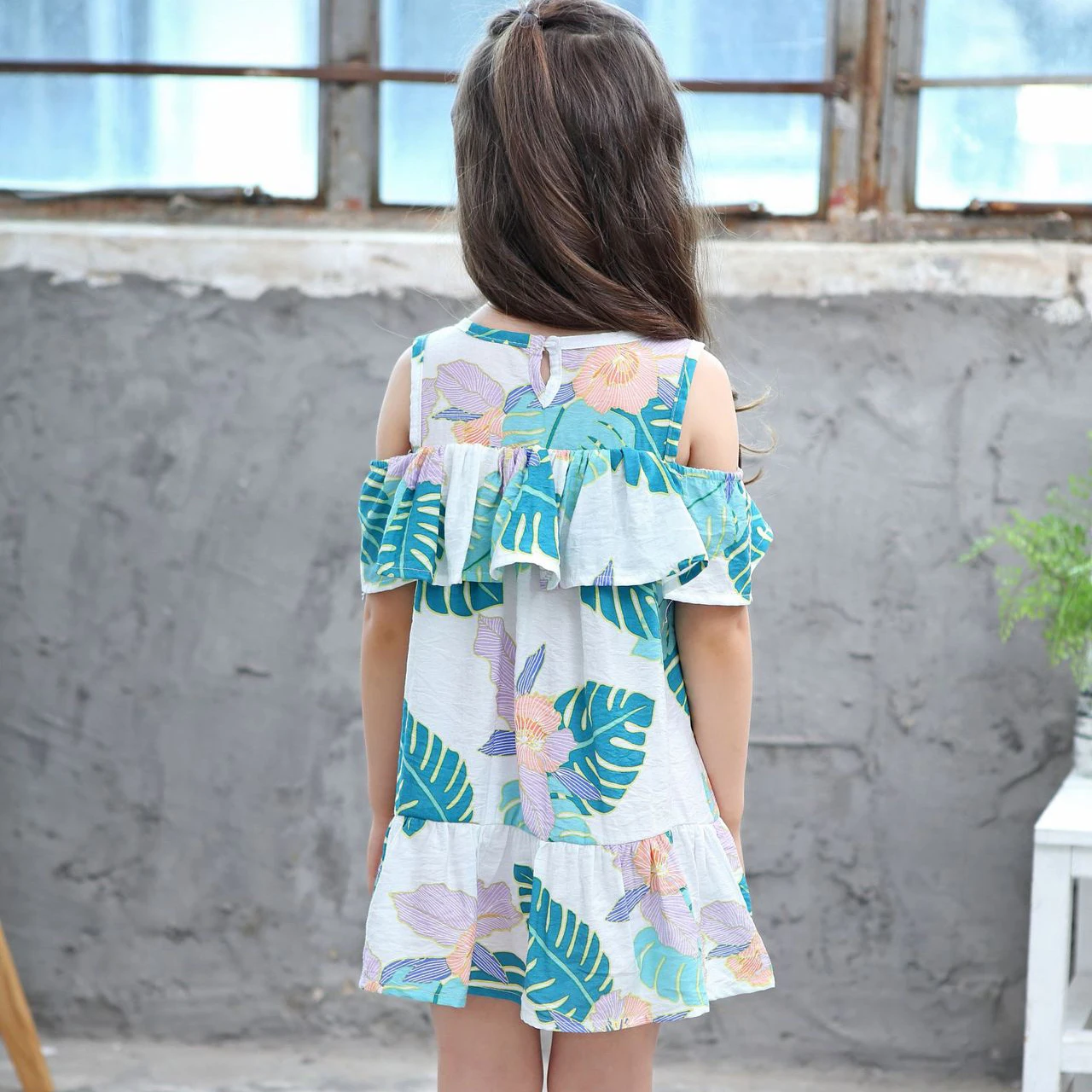Flower Girls Dress 2019 New Summer Casual Kids Dresses for 2 3 4 5 6 7 8 Year Girls O-neck Off-The-Shoulder Children Clothing Flower Girls Dress 2019 New Summer Casual Kids Dresses for 2 3 4 5 6 7 8 Year Girls O-neck Off-The-Shoulder Children Clothing