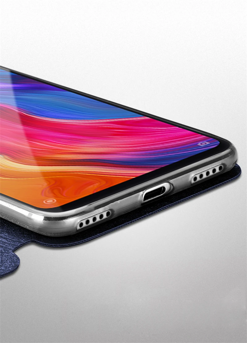 For xiaomi 8 case cover Mofi For xiaomi 8 case Silicone For xiaomi mi 8 case Flip Leather For xiaomi mi8 SE case TPU Funda (4)
