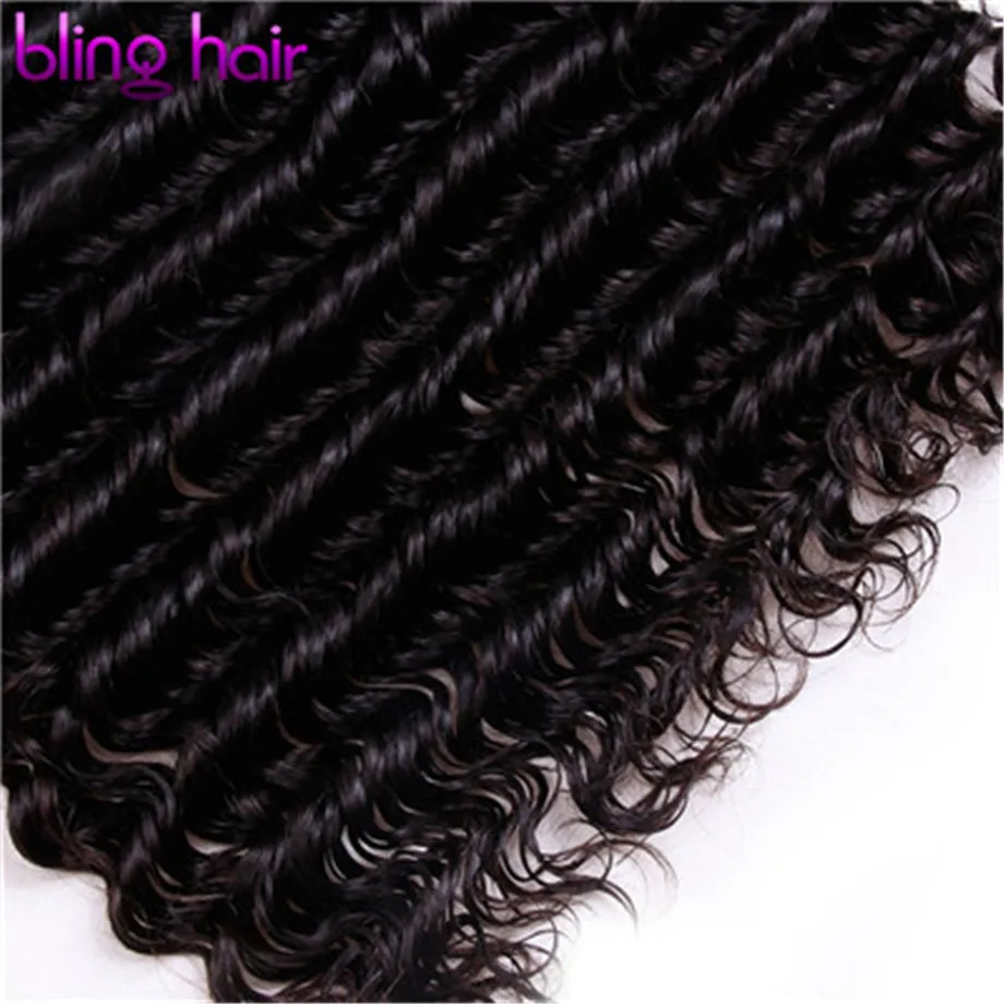 Cheap Bling Hair Deep Wave Bundles Brazilian Hair Weave Bundles 100% Remy Human Hair Extension Natural Color 10 PCS Deals 8-30 Inch 3