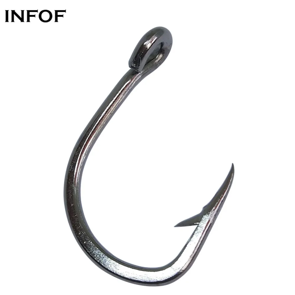 INFOF 8 20 pieces Super Nautilus Saltwater Circle Hooks Stainless Steel