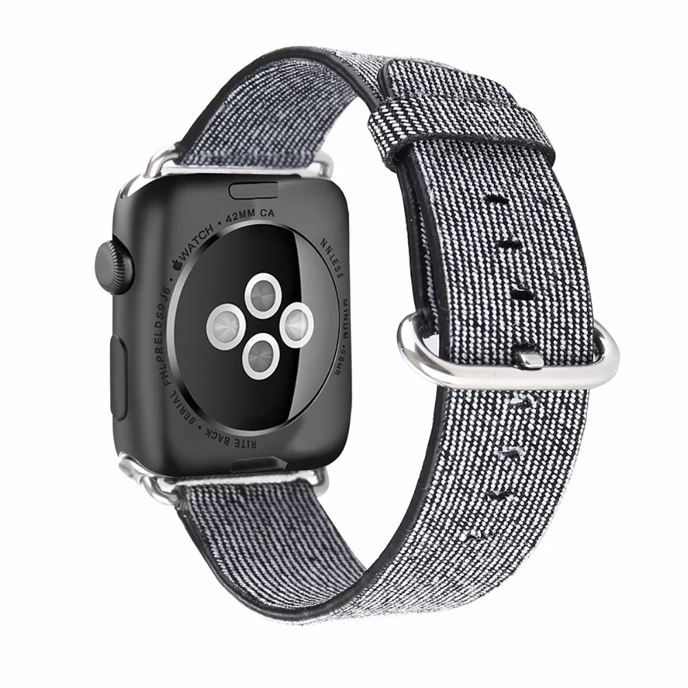 Высококачественный дышащий нейлоновый ремешок для часов cartier Apple из натуральной