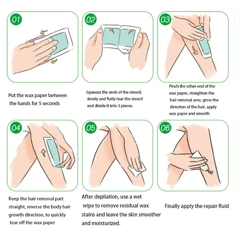 20pcs Set Summer Professional Hair Removal Double Sided Cold Wax