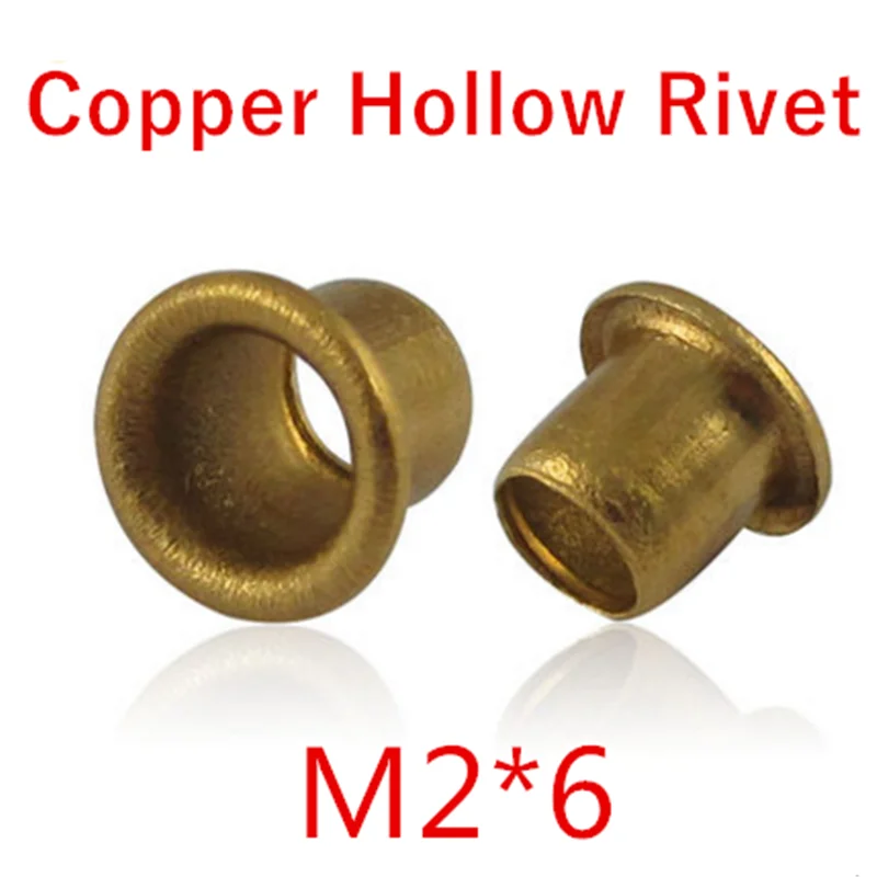 Подшипник 500 шт./лот высокое качество M2 (d) * 6 (l) мм 2 Фирменная Новинка Медь полой