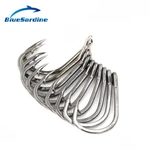 BlueSardine 50 шт. рыболовный крючок из углеродистой стали, рыболовные крючки с колючей спинкой, рыболовные снасти