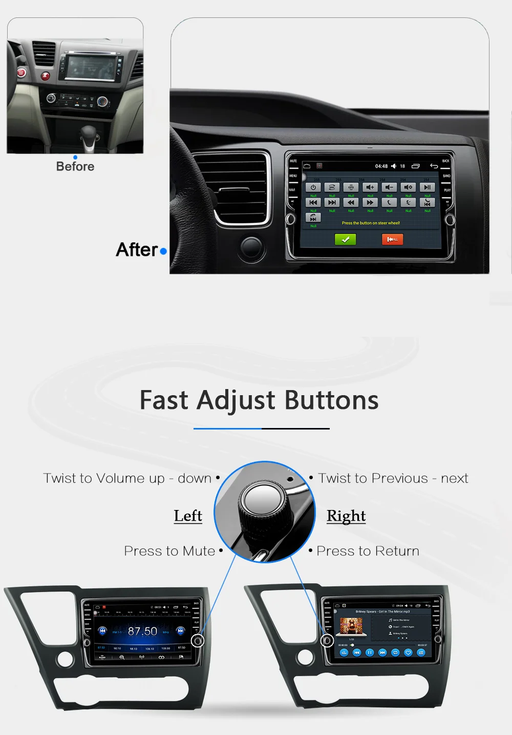 Flash Deal Funrover Android 8.0 2 din Car dvd multimedia Player for Honda Civic EX/LX/DX 2013-2016 radio gps Navigation stereo RDS IPS wifi 2 Flash Deal Funrover Android 8.0 2 din Car dvd multimedia Player for Honda Civic EX/LX/DX 2013-2016 radio gps Navigation stereo RDS IPS wifi 2