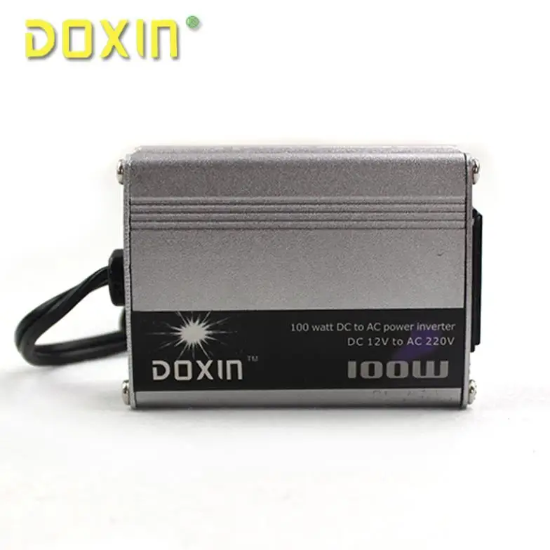 2014 DOXIN 100 W бытовой автомобильный преобразователь питания DC 12 V в AC 220 адаптер