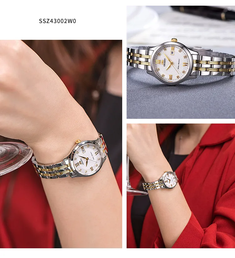 Original Orient Ladies Quartz Watch Sapphire Crystal Dial Stainless Steel Straps Fashion Watches Warranty