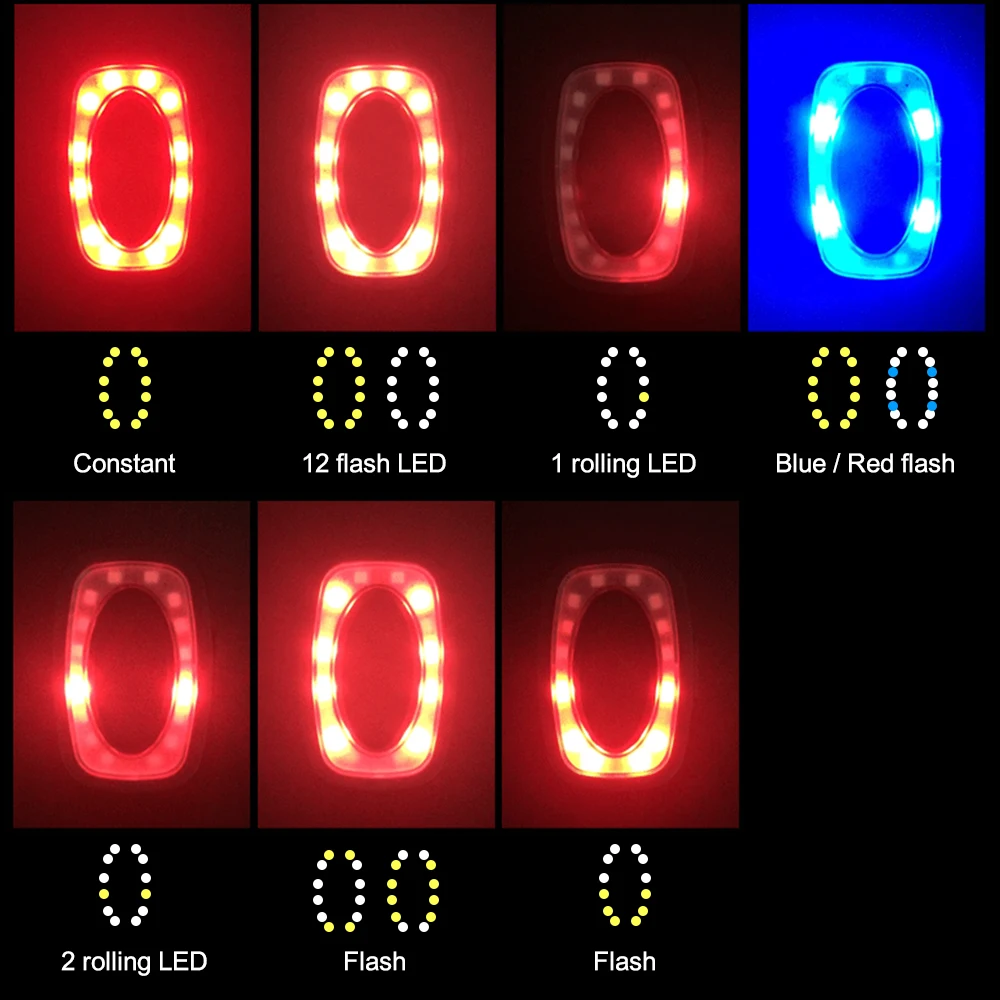 Flash Deal Tail Light For Bicycle Red Blinker Strap-on Bike Taillight Cycling Warning Light Bike Rear Light Rechargeable Safety Bike LED 7