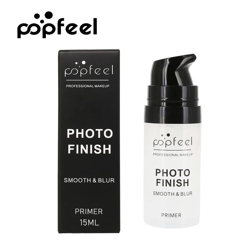 popfeel 15ml Natural Face Primer Gel Base Makeup Matte Foundation Blur Primer Pores Invisible Prolong Cosmetics Recommend - Цвет: Черный