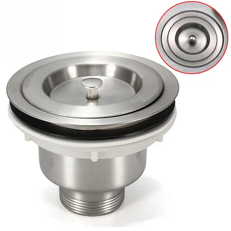 Us 6 65 11 Off Drop Shipping 1pc Stainless Steel Strainer And Basket Kitchen Sink Filter Sewer Drain Strainer Assembly Cover Waste Stopper In