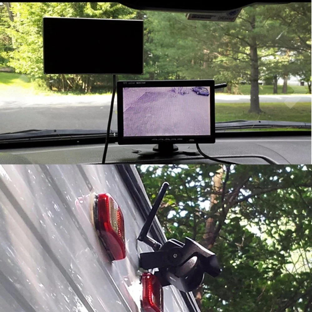 12В 24В Беспроводная двойная резервная камера с 7 дюймовым TFT LCD HD монитором 2 камеры