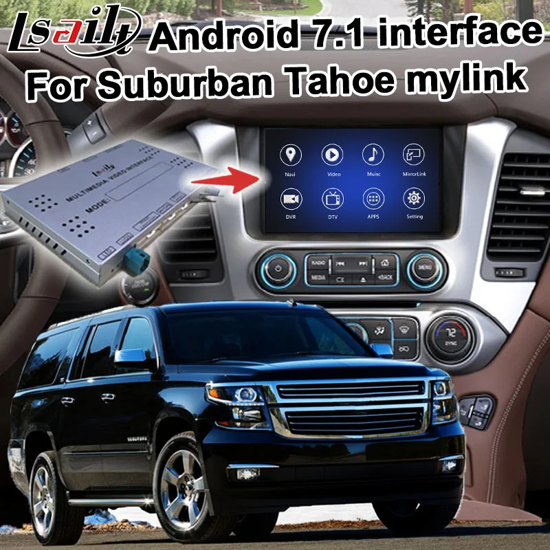 Android gps навигационная коробка для Chevrolet Suburban/Tahoe-и т. Д. Видео интерфейс mylink CUE система с беспроводной Carplay