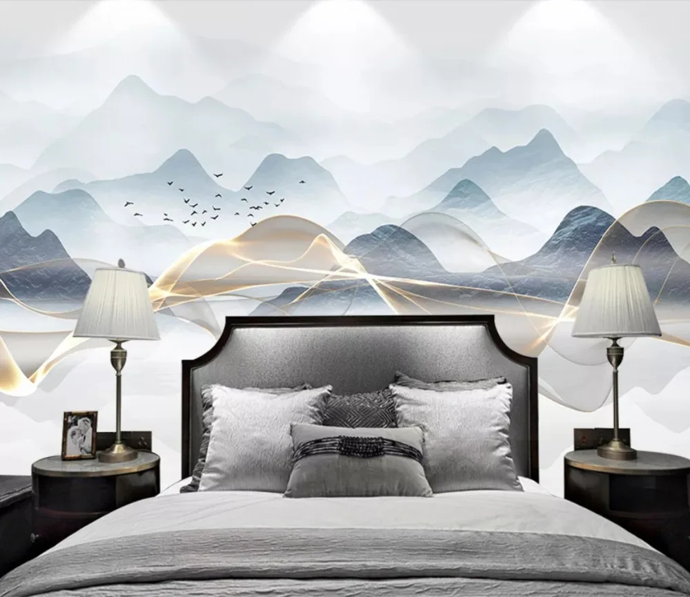 Beibehang индивидуальные китайский современный абстрактный трехмерный пейзаж фон Лось фон papel де parede 3 dwallpaper