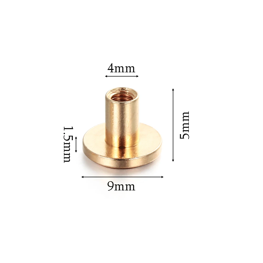 10 шт. 5/6. 5/8 мм с заклепками и декоративными полосами; Винт кожа Твердый лак болт бухгалтерия круглой головкой и крестообразным шлицем Чемодан одежда/Сумка/Обувь из латуни для ногтей