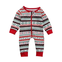 Новогодние костюмы для мальчиков и девочек, Рождественская одежда для сна для маленьких мальчиков и девочек, детская хлопковая одежда для сна, пижамы, милый комбинезон