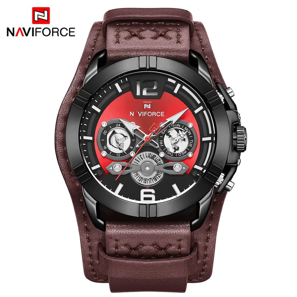 Часы наручные NAVIFORCE Мужские кварцевые люксовые брендовые уникальные спортивные
