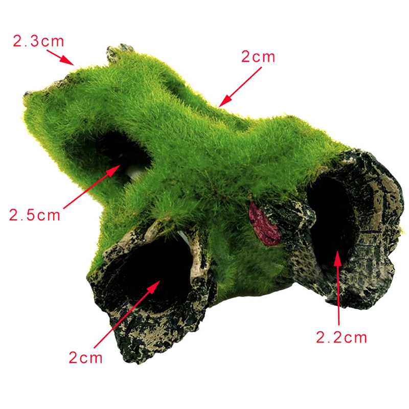 

Big Promotion Artificial Stump with Moss Aquarium Fish Tank Decorations For Shrimps & Fishes water Decor for Fish Tank Opp Bag
