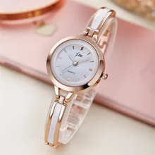 2017 nouveau jw marque femmes mode casual quartz bracelet montre-bracelet en acier inoxydable trèfle cristal dame robe or montres horloge