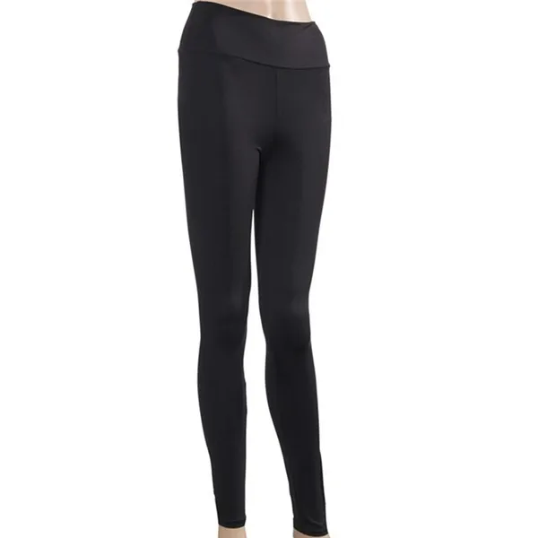 Женские спортивные Леггинсы, облегающие спортивные штаны длиной до щиколотки, штаны для фитнеса со средней талией, обтягивающие Стрейчевые штаны для женщин - Цвет: Black