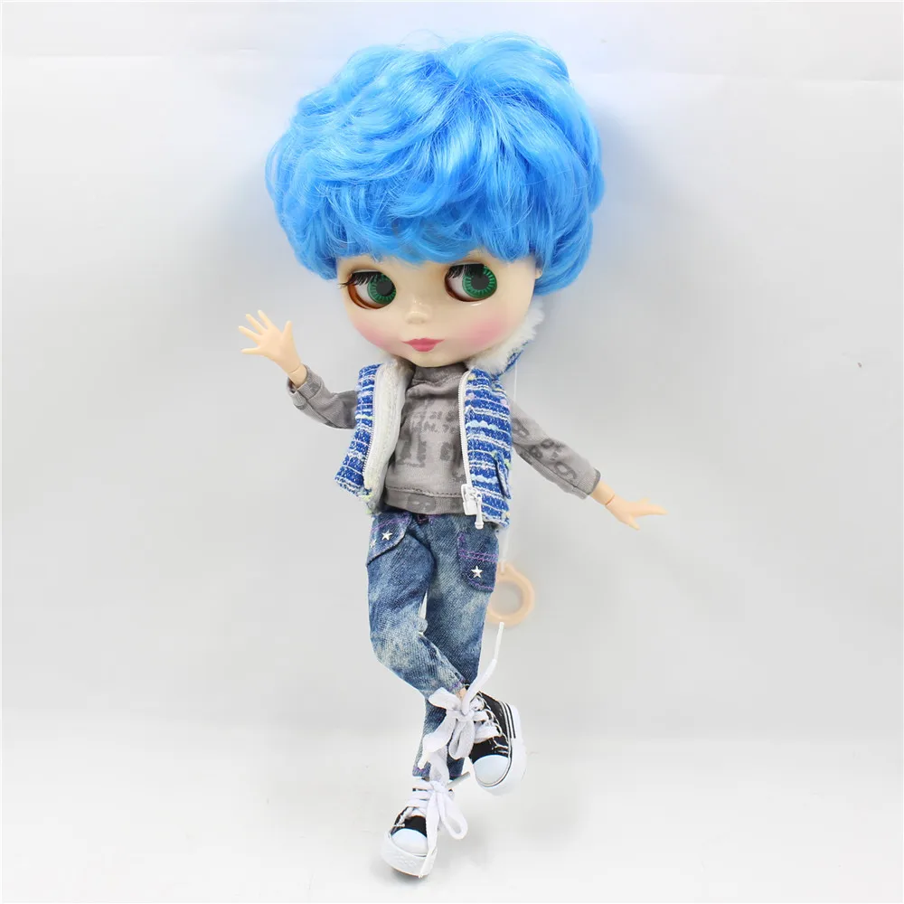 Ледяной DBS Blyth кукольные синие короткие волосы мальчик кукла для мужчин средства