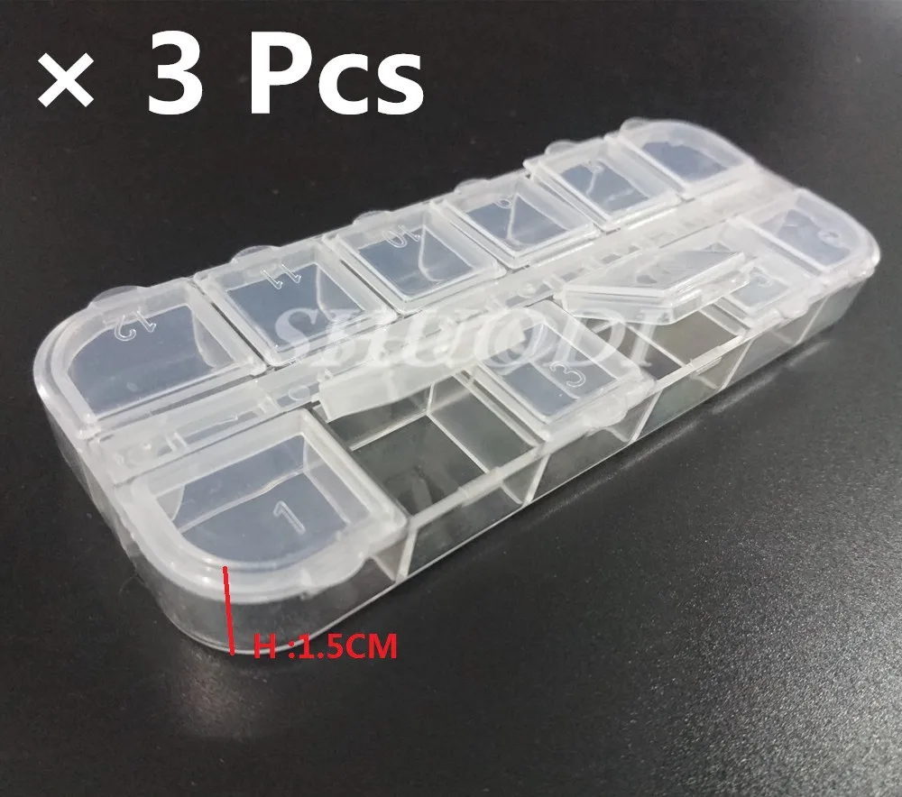 

Dental Storange Box 12 Container with Individual caps for Dental Orthodontic Brackets/Buccal tubes/Bands Parts Case Box