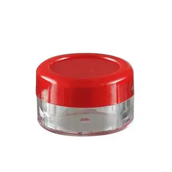 

100pcs 10g Portable Empty Cream jars Pot red lid Eye shadow Makeup Face Cream Small sample Tins Cosmetic Packing Container