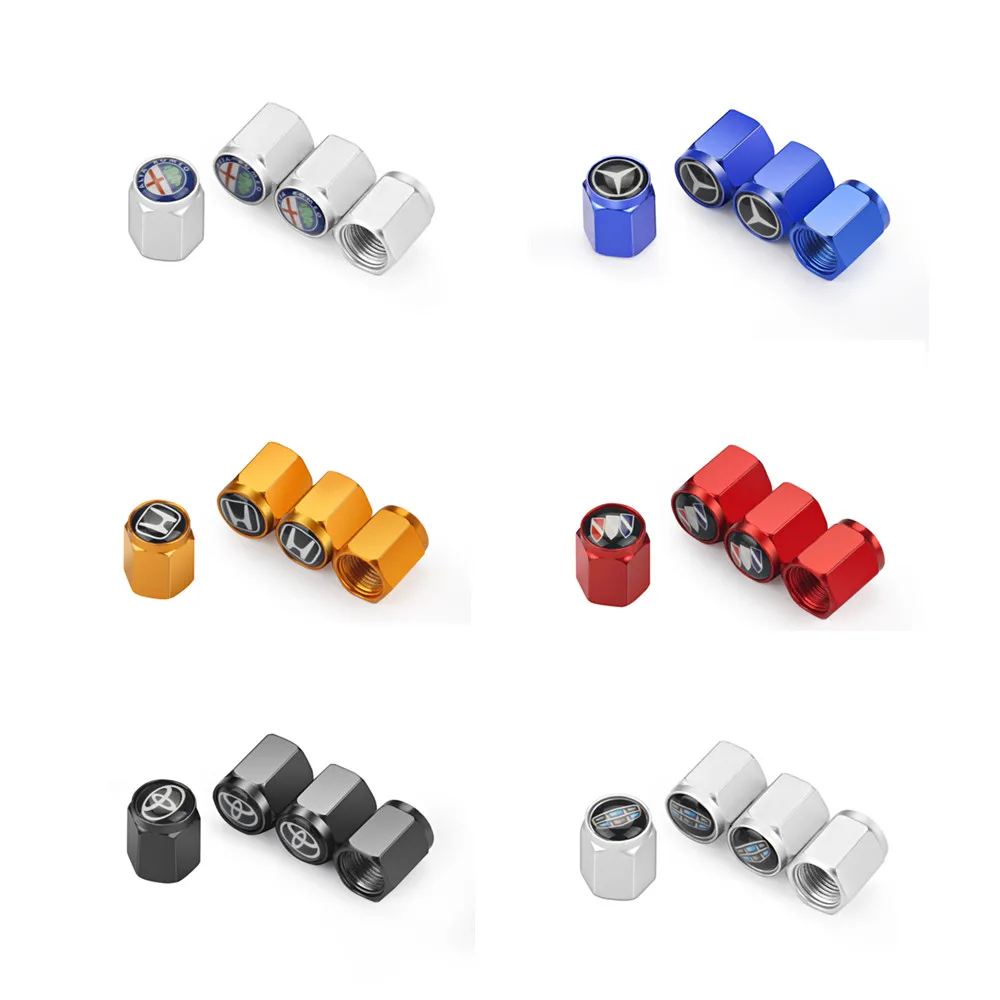 

4pcs Car Tire Valve Stem caps Theftproof valve caps Car Wheel Tires Valves Tyre Stem Air Caps Airtight Cover accessoire