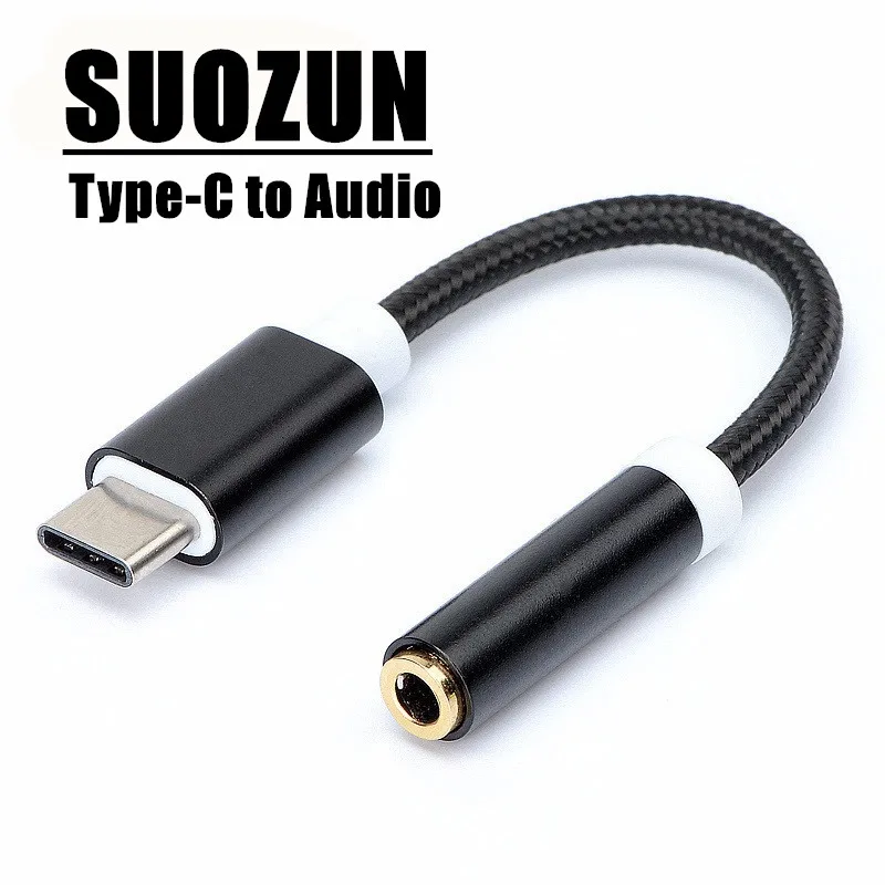 Аудиокабель SUOZUN с USB 3 1 Type C на 5 мм адаптер конвертер для наушников Letv 2 разъемом