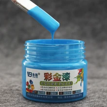 100 г Синий лак на водной основе для стен, железных и деревянных дверей, заборов, мебели, стола, шкафа, ремесла, краски ing бесплатно кисти и перчатки