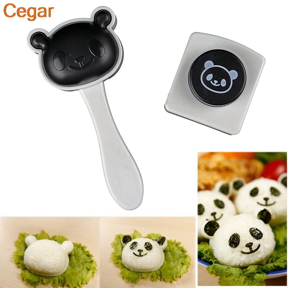 Panda Bentuk Sushi Pembuat Mould DIY Kartun Nasi Cetakan Rumput Laut